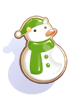 Biscoito de Boneco de Neve
